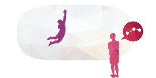 他のクライマーが自分の登るラインに接近しないかを確認する